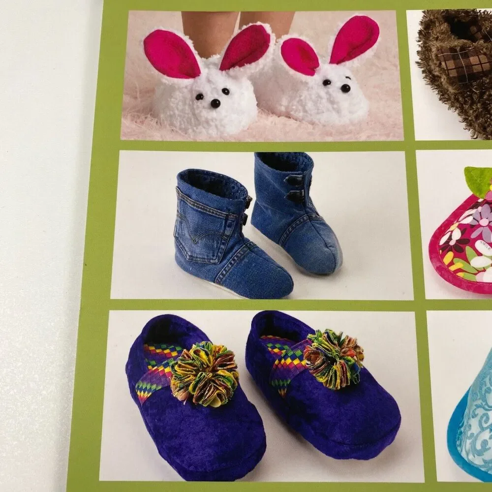 Sew Slippers for Kids Annie's Sewing Paperback By Julie Johnson 8 Patterns DIY